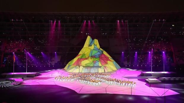 Ceremonia inaugural de los Juegos Panamericanos de Lima, en el Estadio Nacional de la capital peruana.