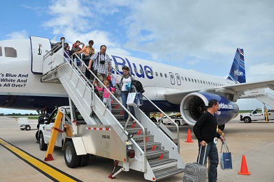 Pasajeros en avión