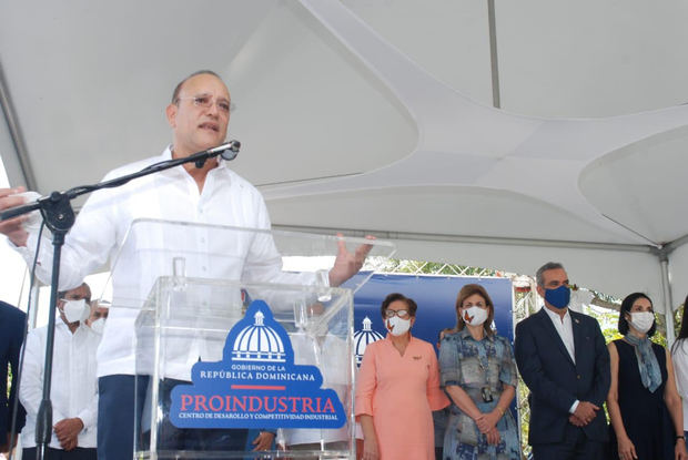 Ulises Rodríguez, habló durante un acto que encabezó el presidente Luis Abinader en el parque industrial de Salcedo.