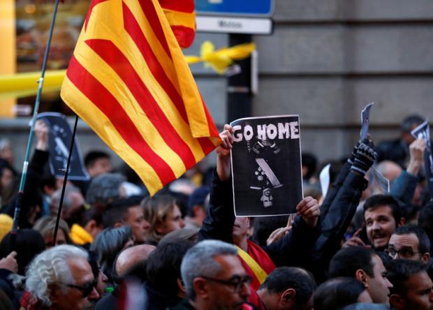 Protesta contra el rey español 