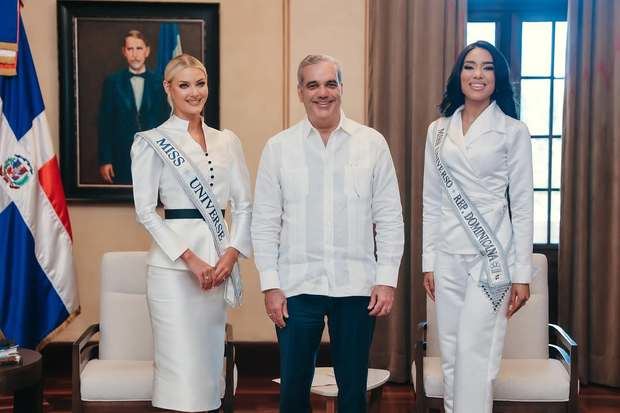 Abinader recibe a Miss Universo 2024 en el Palacio Nacional