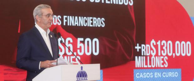 Recuperados 6,500 millones en lucha contra corrupción y 130,000 millones en investigación