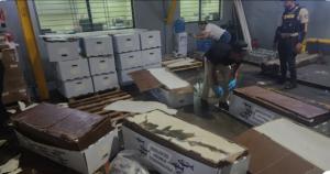 Decomisan 58 kilos de cocaína en cajas llenas de pescado en Aeropuerto del Cibao