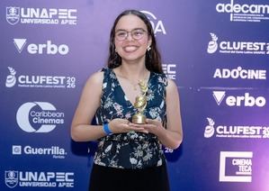 Kamila Minier, ganadora en la categoría Premio del Público al Corto más Popular, “Al otro lado del altar”.
