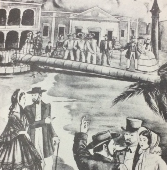 Imagen de la Palma de la Libertad símbolo de la abolición de la esclavitud, derribada una noche a finales de la primavera de 1864.