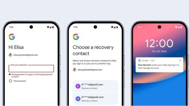 Google introduce contactos de recuperación para mayor seguridad.