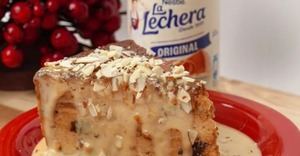 Pudín de Pan Navideño con Salsa de Ponche: sabor en cada bocado