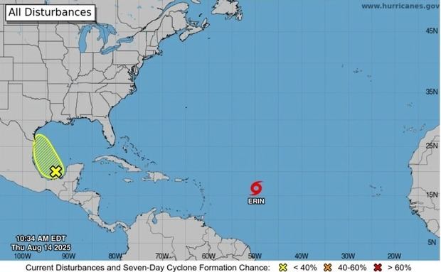 Advertencia de inundaciones en Puerto Rico por tormenta Erin