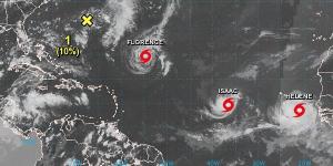 Isaac permanece como una tormenta tropical fuerte sobre el Centro del Atlántico tropical
 