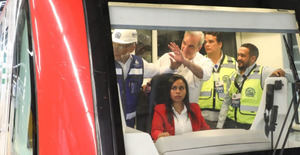 Presidente Abinader supervisa prueba dinámica de la nueva Línea 2C del Metro de Santo Domingo
