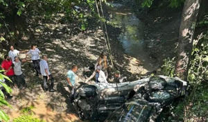 Accidente de tránsito deja tres heridos en la escolta presidencial de Abinader en Puerto Plata