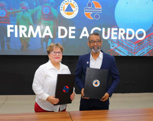 Defensa Civil e Indomet firman acuerdo para fortalecer el Sistema de Alerta Temprana