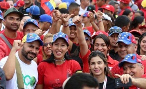 Manifestantes venezolanos. 