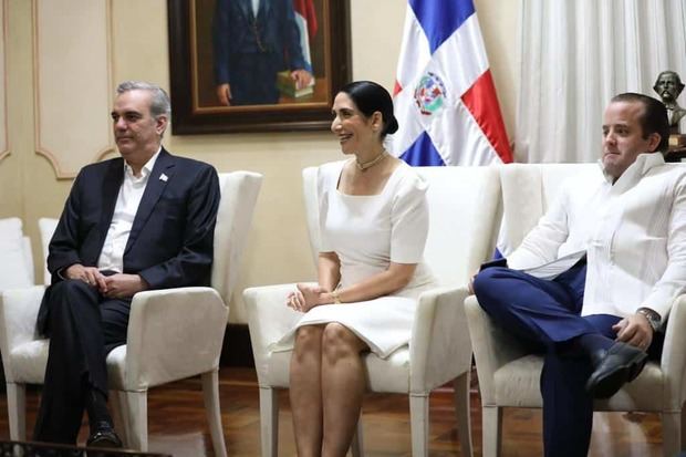 Presidente Abinader, Raquel Arbaje y José Ignacio Paliza.