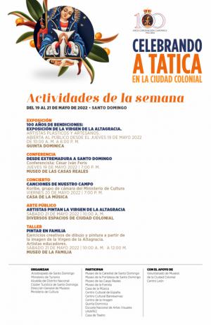 Celebrando a Tatica en la Ciudad Colonial: actividades del 19 al 21 de mayo de 2022