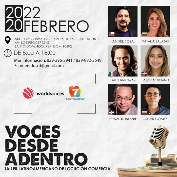 “Voces desde Adentro” reúne en RD a locutores, actores de voz y narradores comerciales