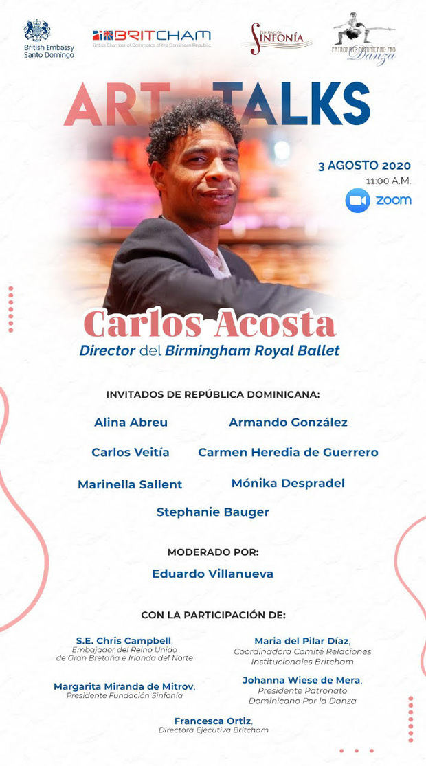 Fundación Sinfonía presenta un encuentro virtual con Carlos Acosta, director del Birmingham Royal Ballet
 