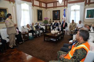 Presidente Danilo Medina se reúne con el COE para dar seguimiento trayectoria tormenta Isaac