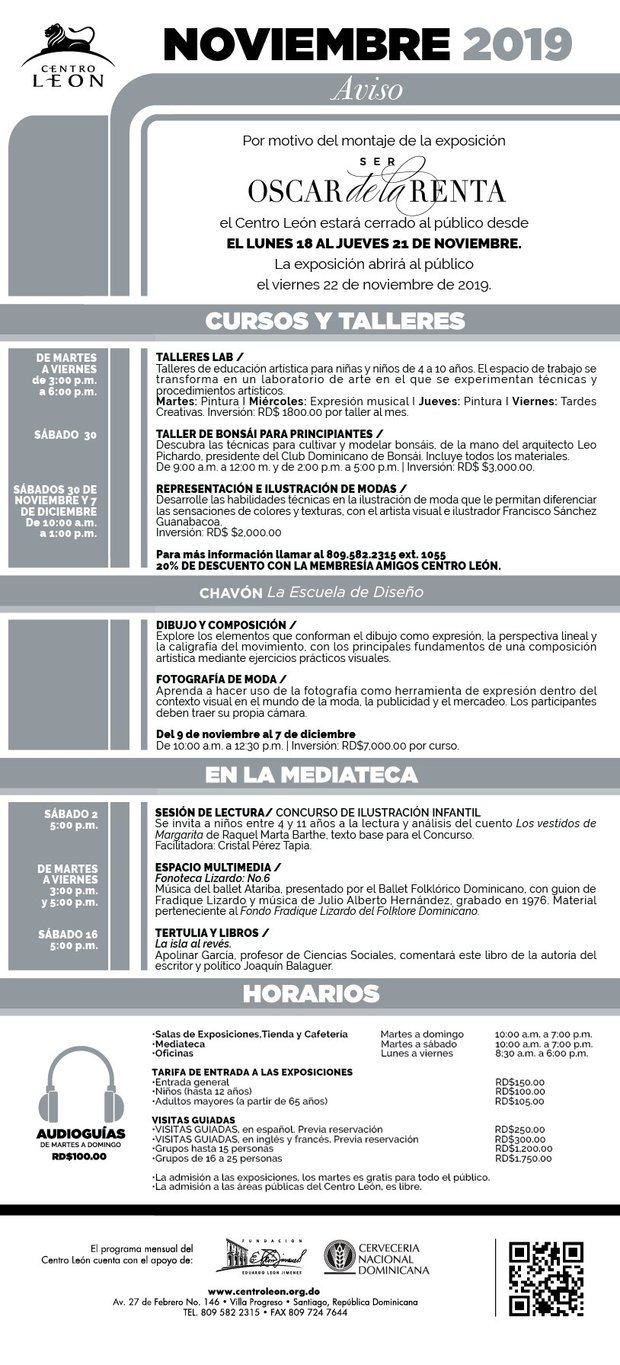 Programa de actividades mes de noviembre.