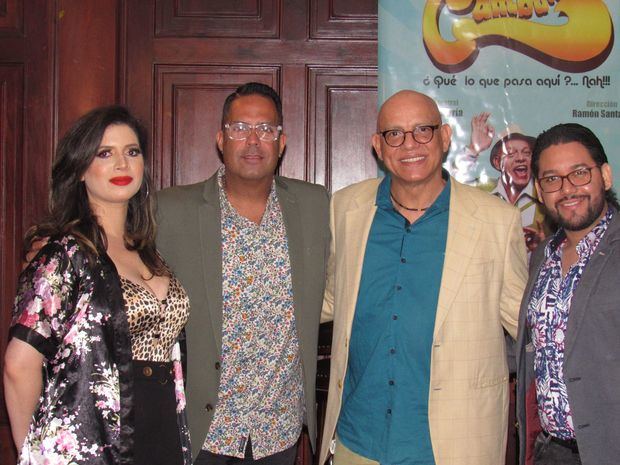 Lulú Ceballos, Raúl Méndez, Franklin Soto y Ramón Santana, quienes llevarán a escena 'Cambumbo'.