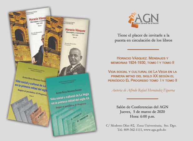 Archivo General de la Nación invita a la puesta en circulación libros