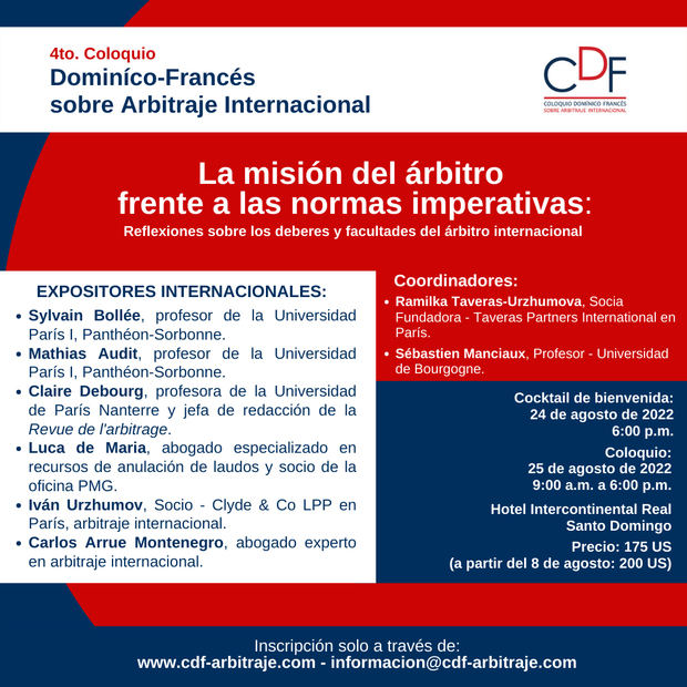 4to. Coloquio Dominico-Francés sobre Arbitraje Internacional
 