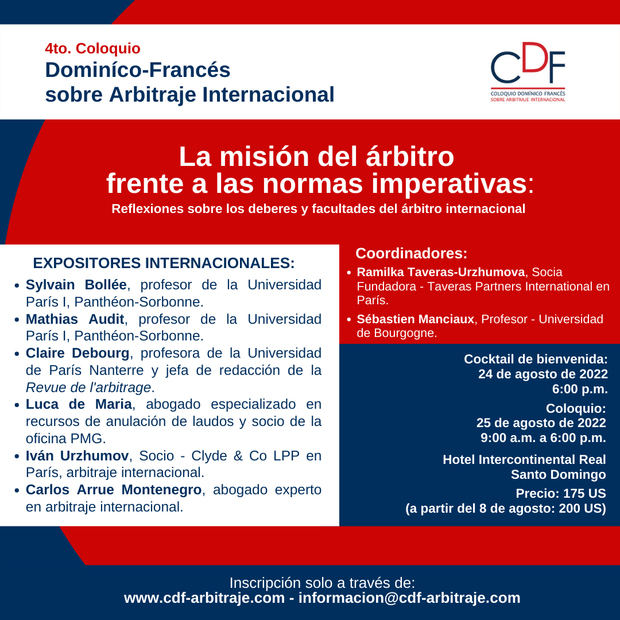 4to. Coloquio Dominico-Francés sobre Arbitraje Internacional
 