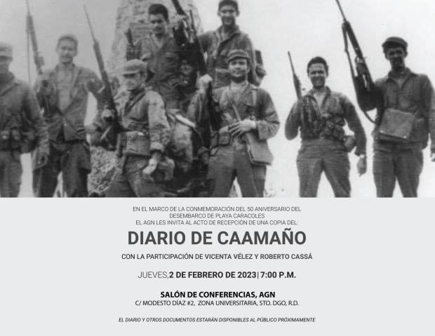 AGN invita al acto de recepción de una copia del Diario de Caamaño