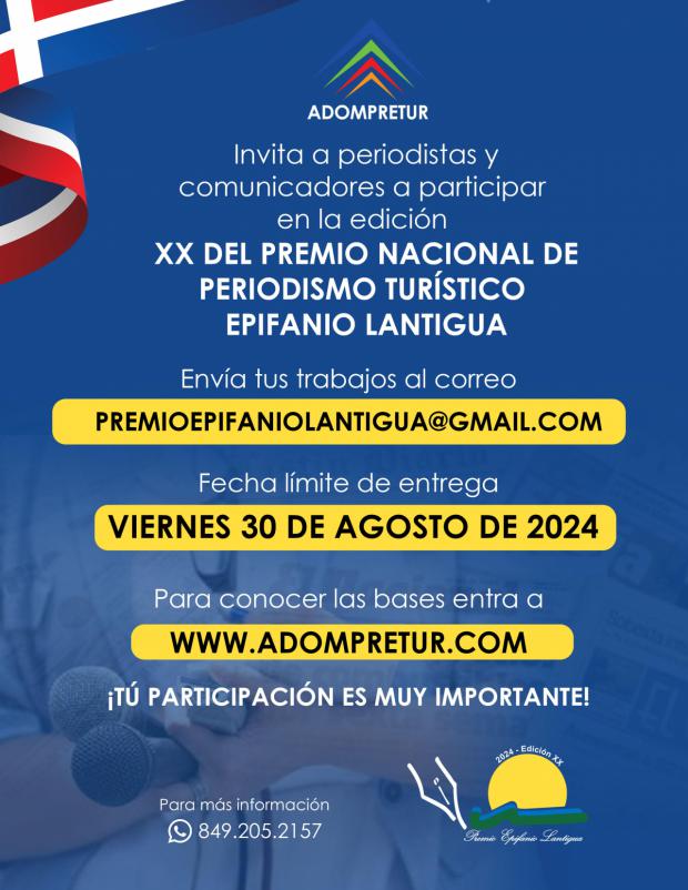 Adompretur convoca al XX Premio PEL2-24 de periodismo turístico