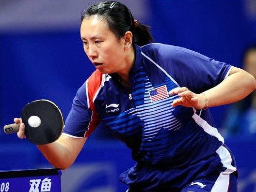 La jugadora de tenis de mesa Xue Wu.
