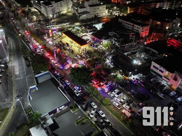 Foto aérea del área de la Discoteca Jet Set.