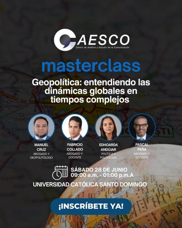 CAESCO impartirá masterclass sobre geopolítica