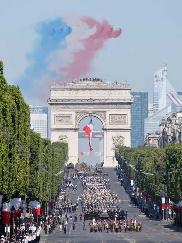 14 de Julio en Francia: Tricolor, Tradición y Tensión Política Sobre los Campos Elíseos. Foto: Cortesía