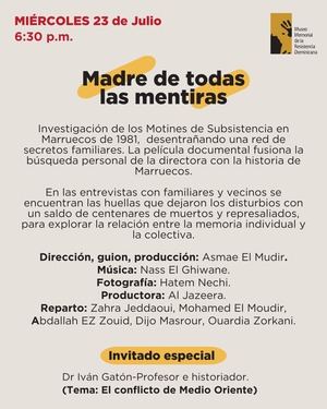 La madre de todas las mentiras se proyectará en el Museo de la Resistencia