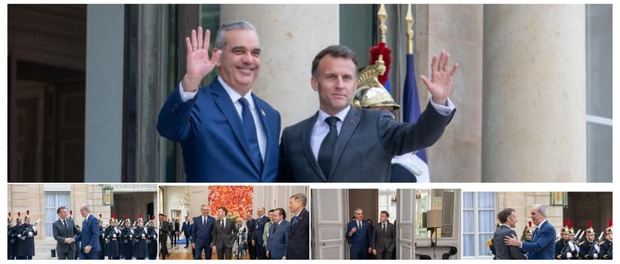 Presidente Abinader y presidente de Francia Emmanuel Macron.