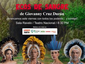 Ecos de Sangre: La nueva obra de Giovanny Cruz que revive la cosmovisión taína en el teatro
