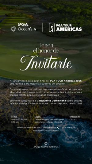 Golf de clase mundial: República Dominicana presenta la gran final del PGA TOUR Americas 2026