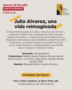 Julia Álvarez vuelve a inspirar desde la gran pantalla en el Museo Memorial de la Resistencia