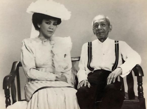 MAridalia y su abuelo Julio alberto Hernández