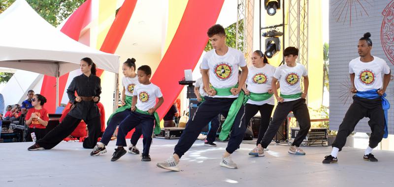 Estudiantes de la escuela de Kung Fu.