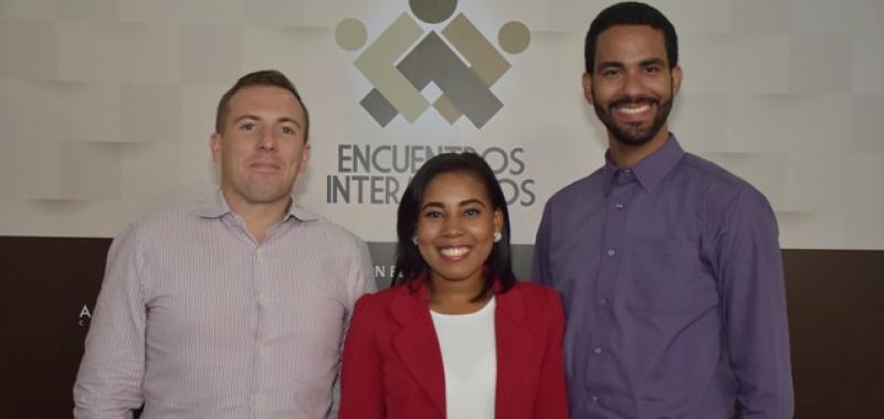 David Guilbaudt, Nadelyn Franco,  y Jorge Espinosa